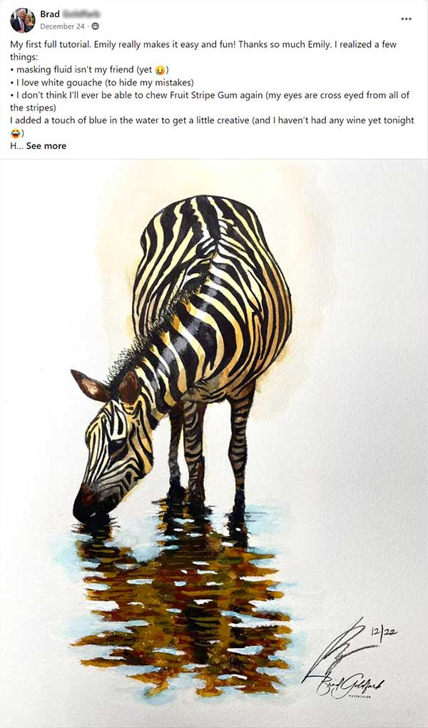 Zebra Painting Testimonial